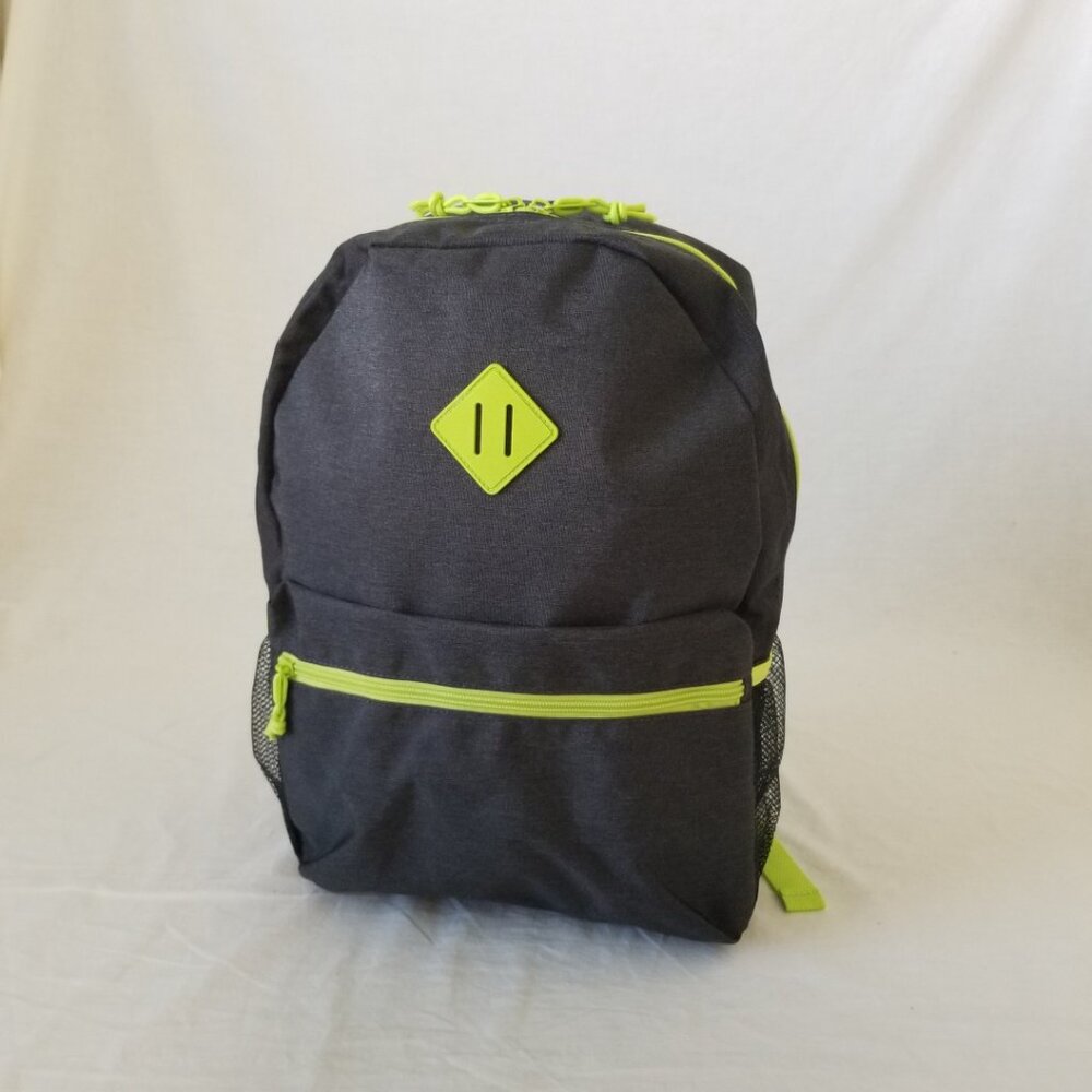 New! Lightweight Black/Green Basic Backpack W/Bot… - image 2